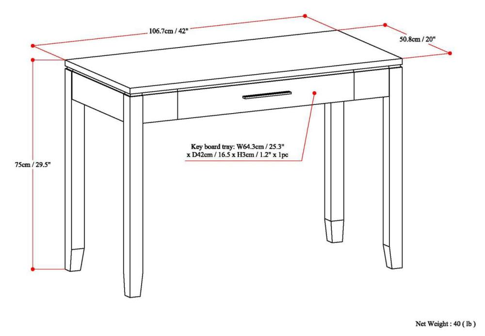 White | Cosmopolitan Office Desk