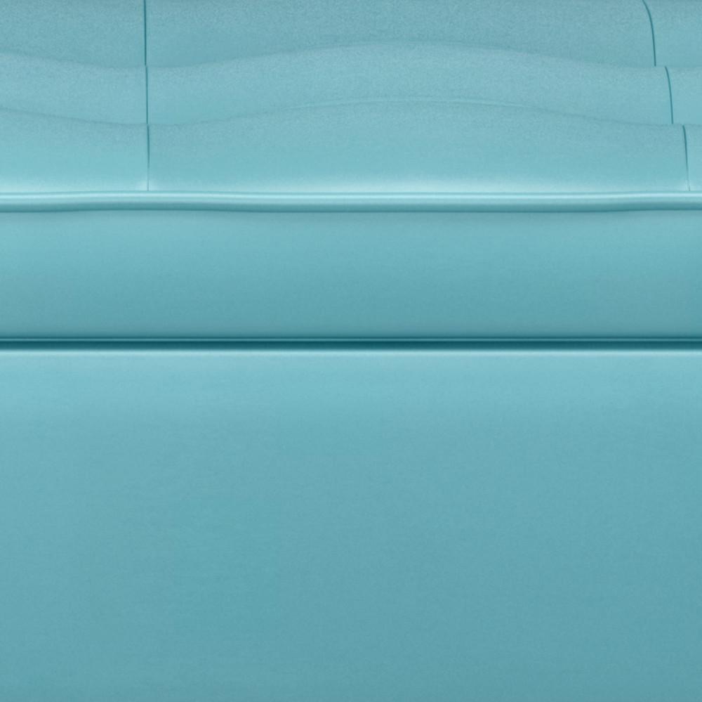 Soft Blue Vegan Leather | Cosmopolitan Entryway Storage Ottoman Bench