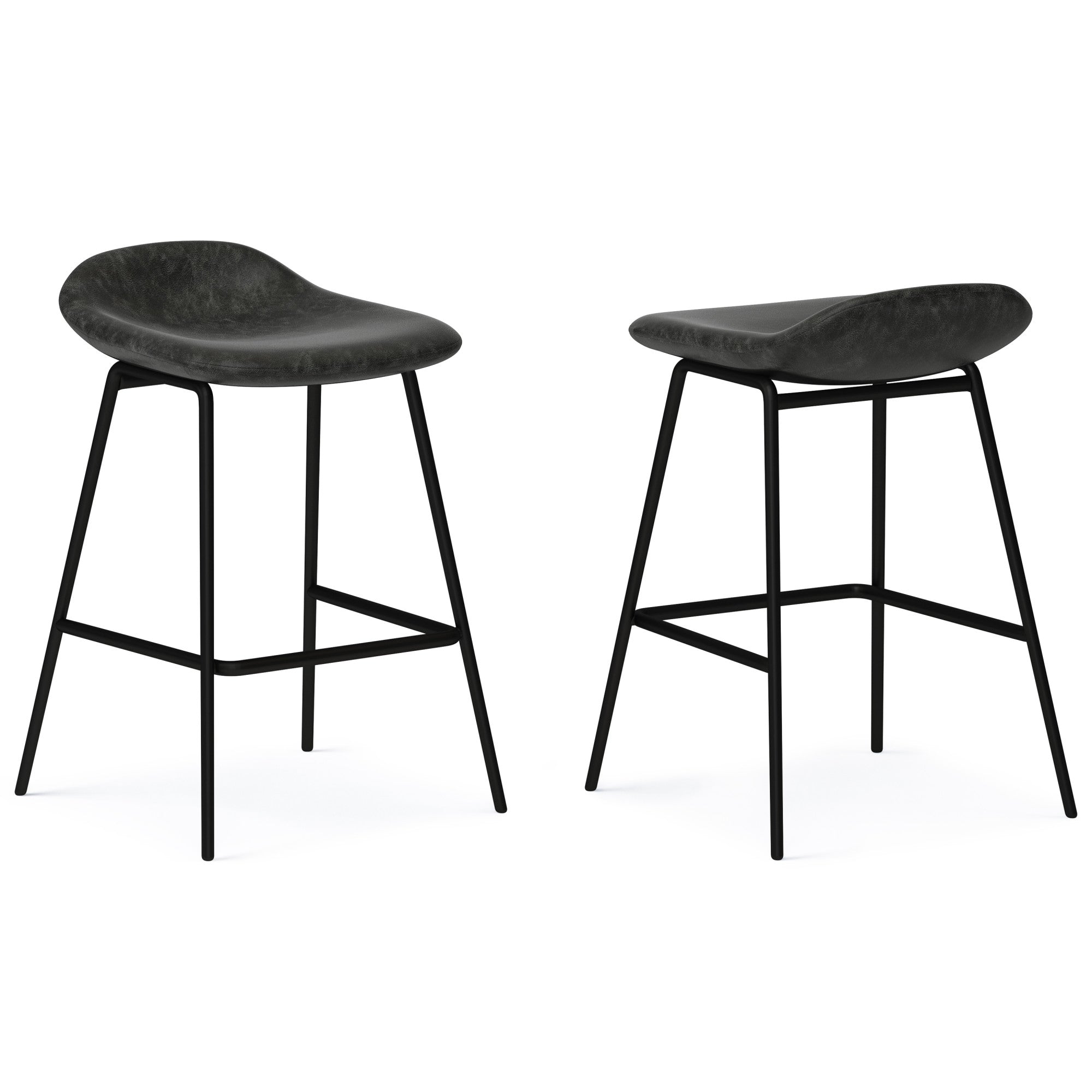 Distressed Charcoal Grey | Dafney Counter Height Stool (Set of 2)