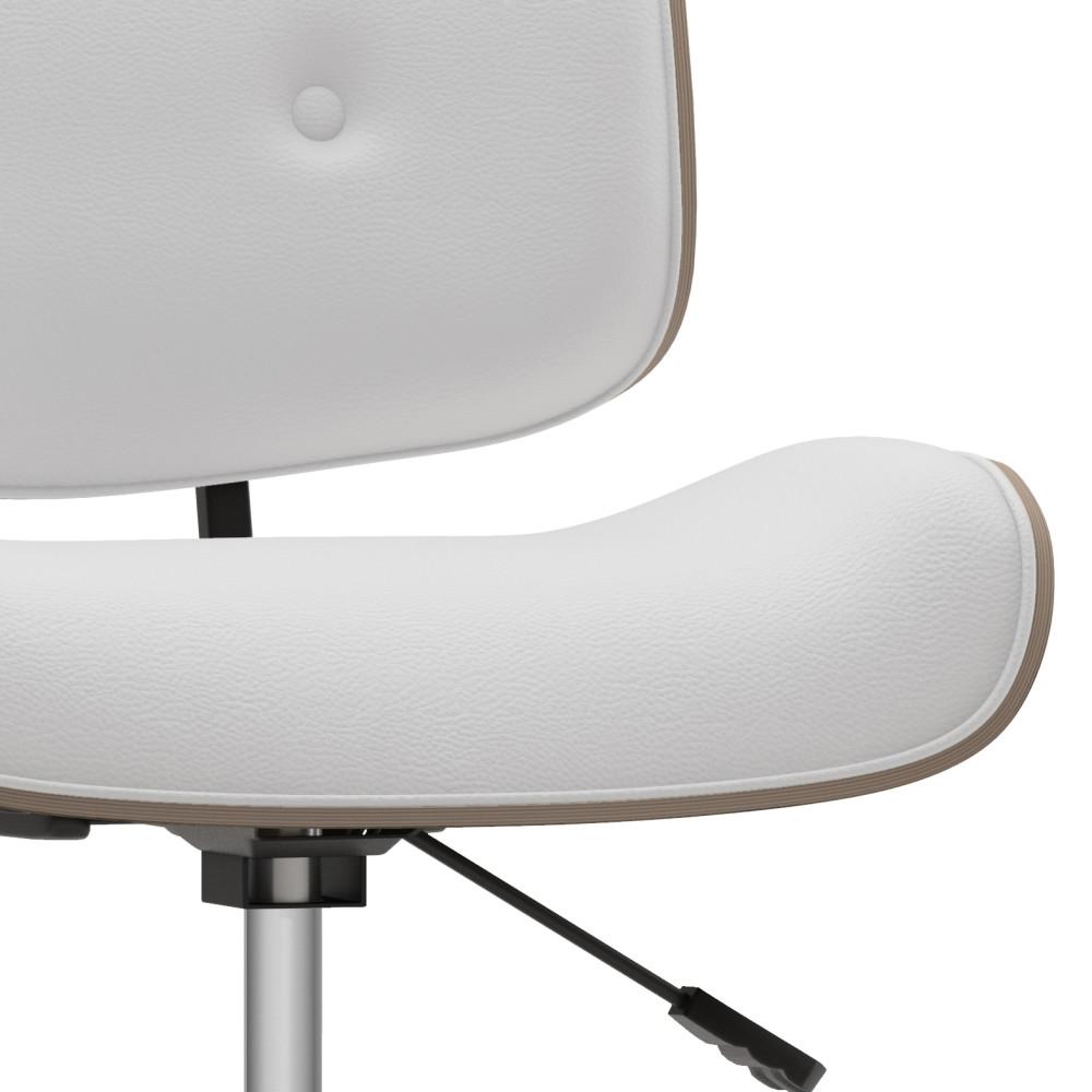 White Vegan Leather | Dax Bentwood Office Chair