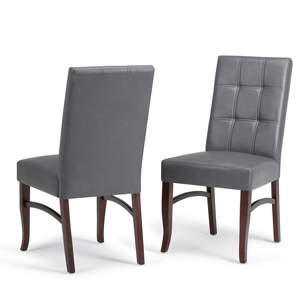 Stone Grey Vegan Leather | Ezra Deluxe Dining Chair (Set of 2)