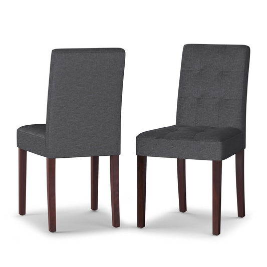 Slate Grey Linen Style Fabric | Andover Parson Dining Chair (Set of 2)