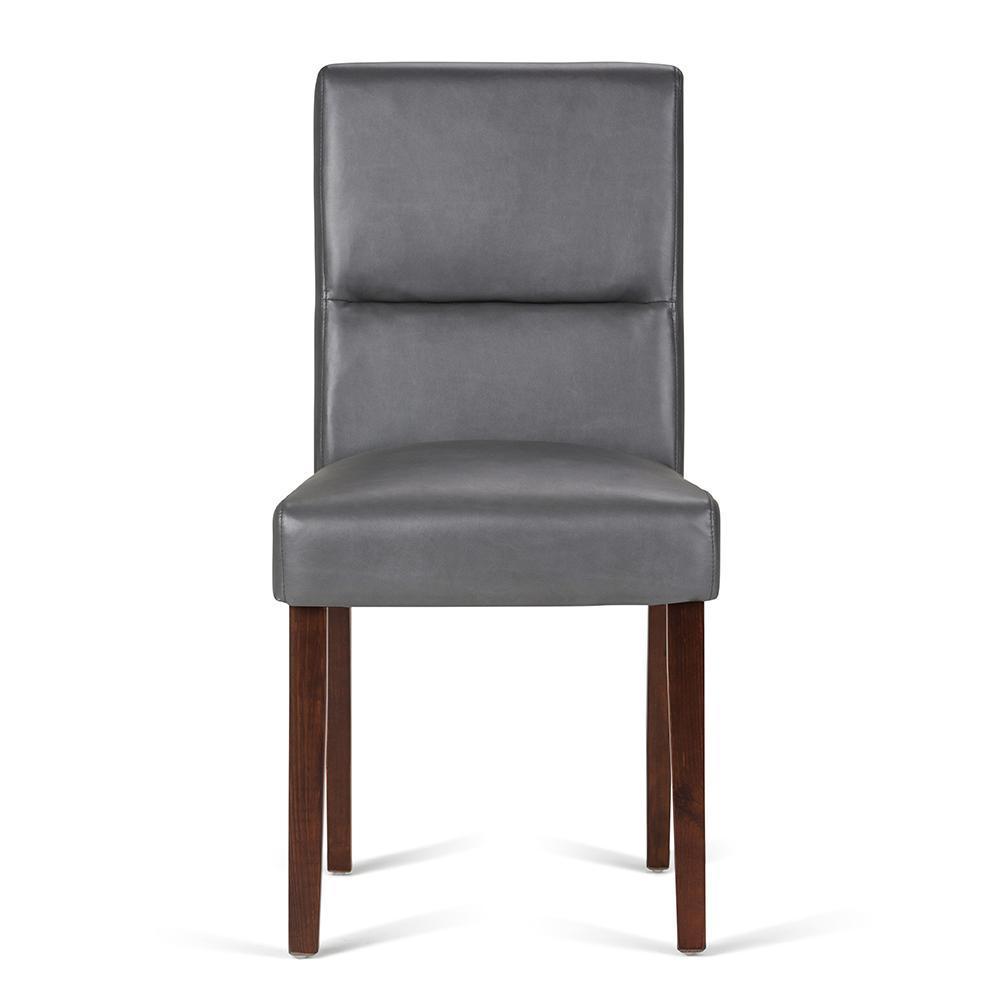 Stone Grey Vegan Leather | Ashford Pattern Vegan Leather Parson Dining Chair (Set of 2)