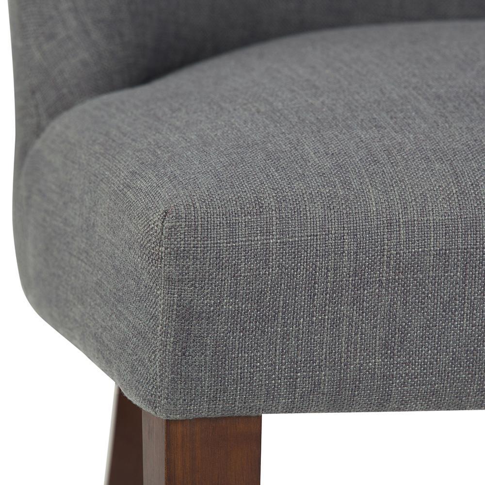 Slate Grey Linen Style Fabric | Walden Linen Style Deluxe Dining Chair (Set of 2)