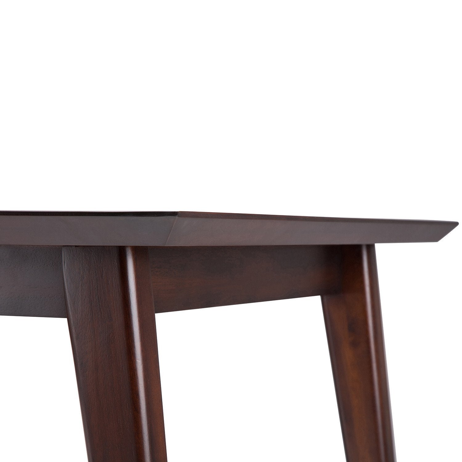 Java Brown Rubberwood | Draper Mid Century Rectangular Dining Table