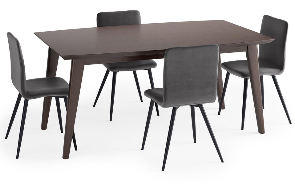 Dark Grey | Baylor II 5 Piece Dining Set