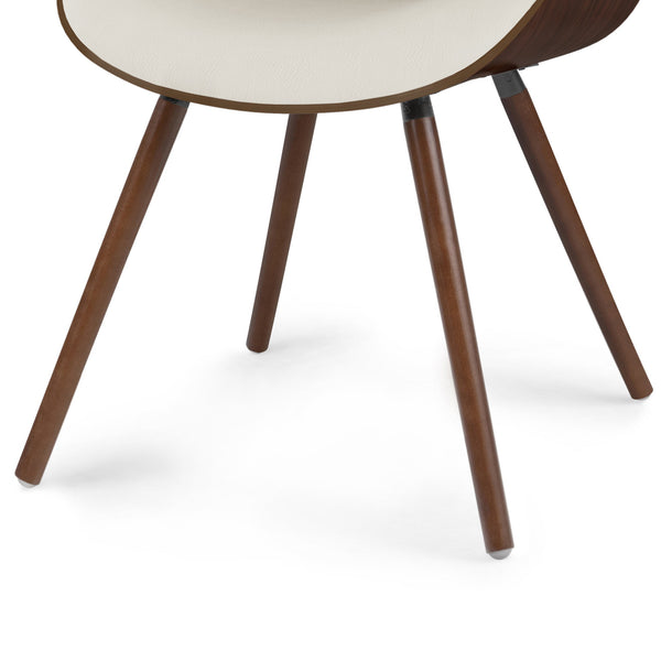 Cream Walnut Vegan Leather | Malden Bentwood Dining Chair with Wood Back