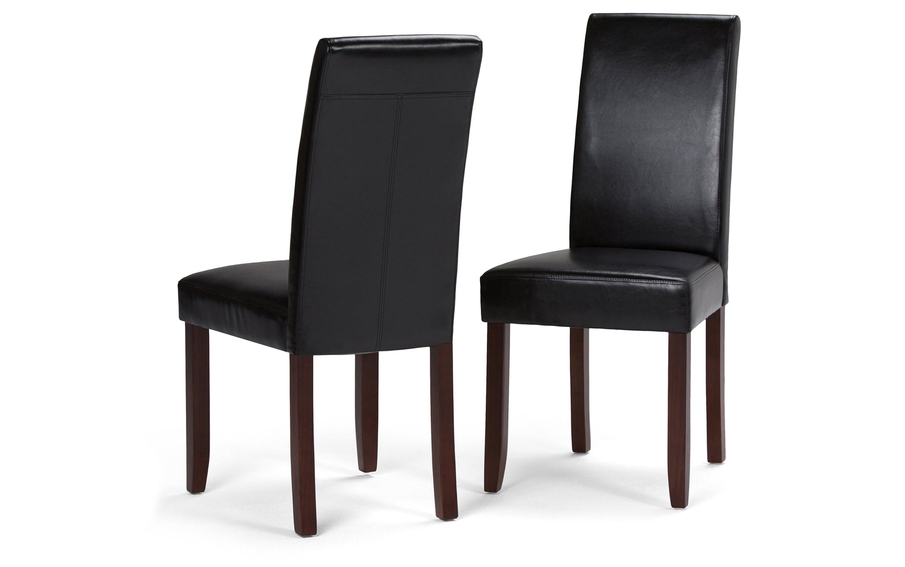 Midnight Black Vegan Leather | Acadian 9 Piece Dining Set