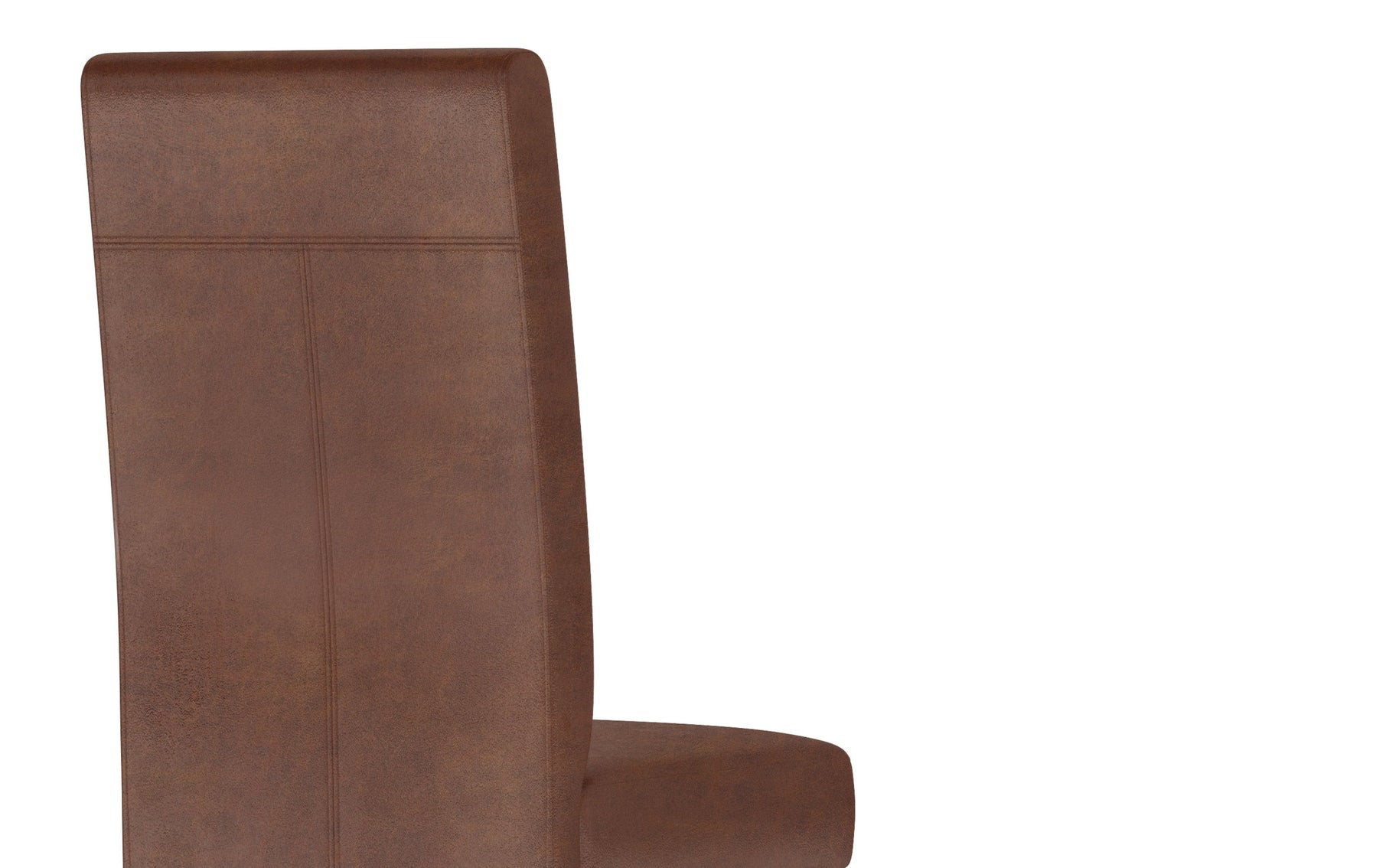 Distressed Saddle Brown Distressed Vegan Leather | Acadian 9 Piece Dining Set