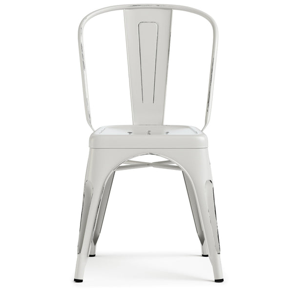 Distressed White | Fletcher Metal Dining Side Chair
