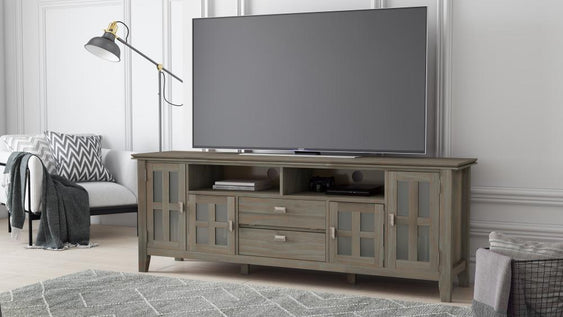Distressed Grey | Artisan 72 inch Tall TV Stand