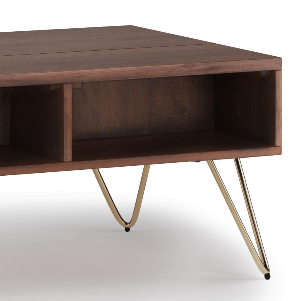 Umber Brown Gold | Hunter Small Lift Top Coffee Table