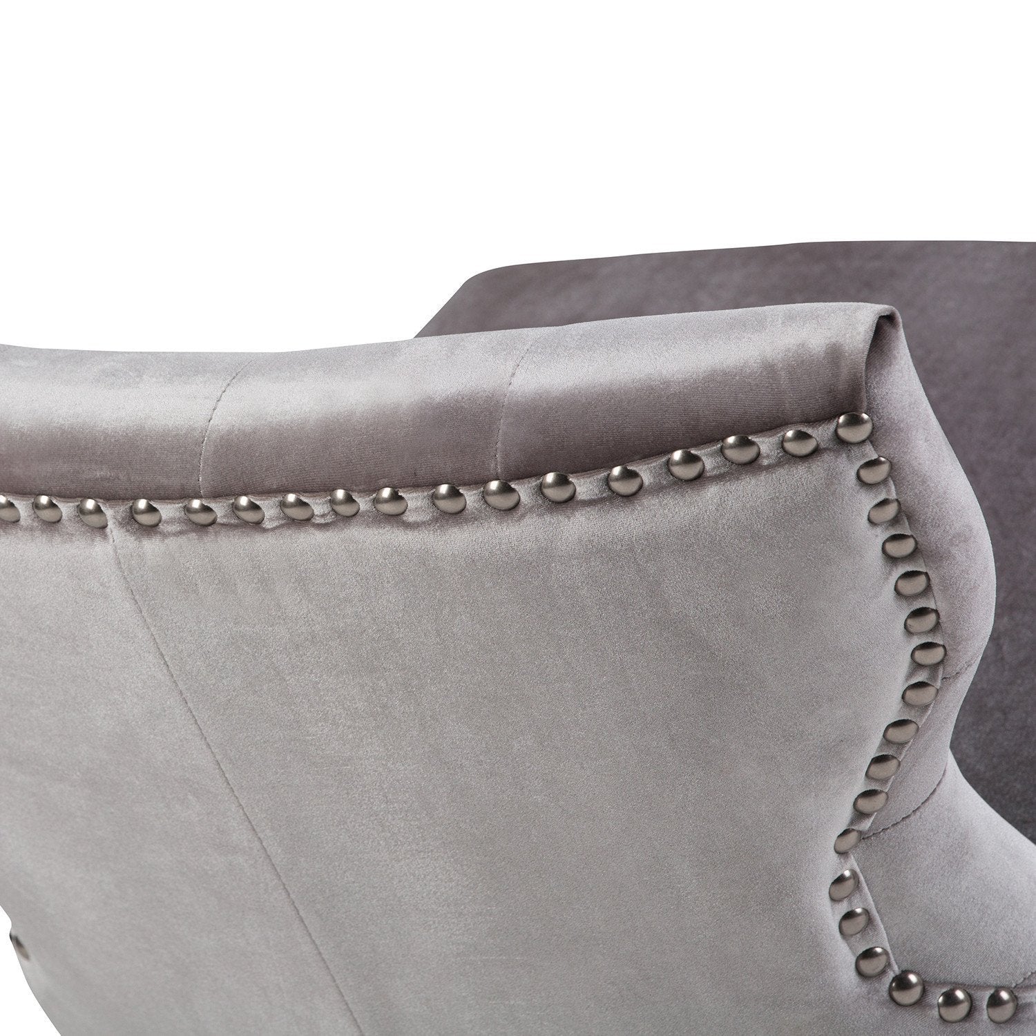 Grey Velvet Fabric | Kitchener Accent Chair