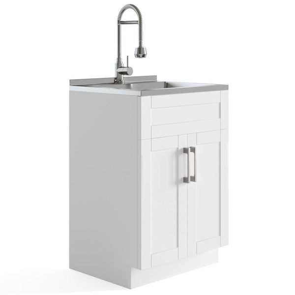 Pure White | Hennessy Stainless Steel Laundry Cabinet