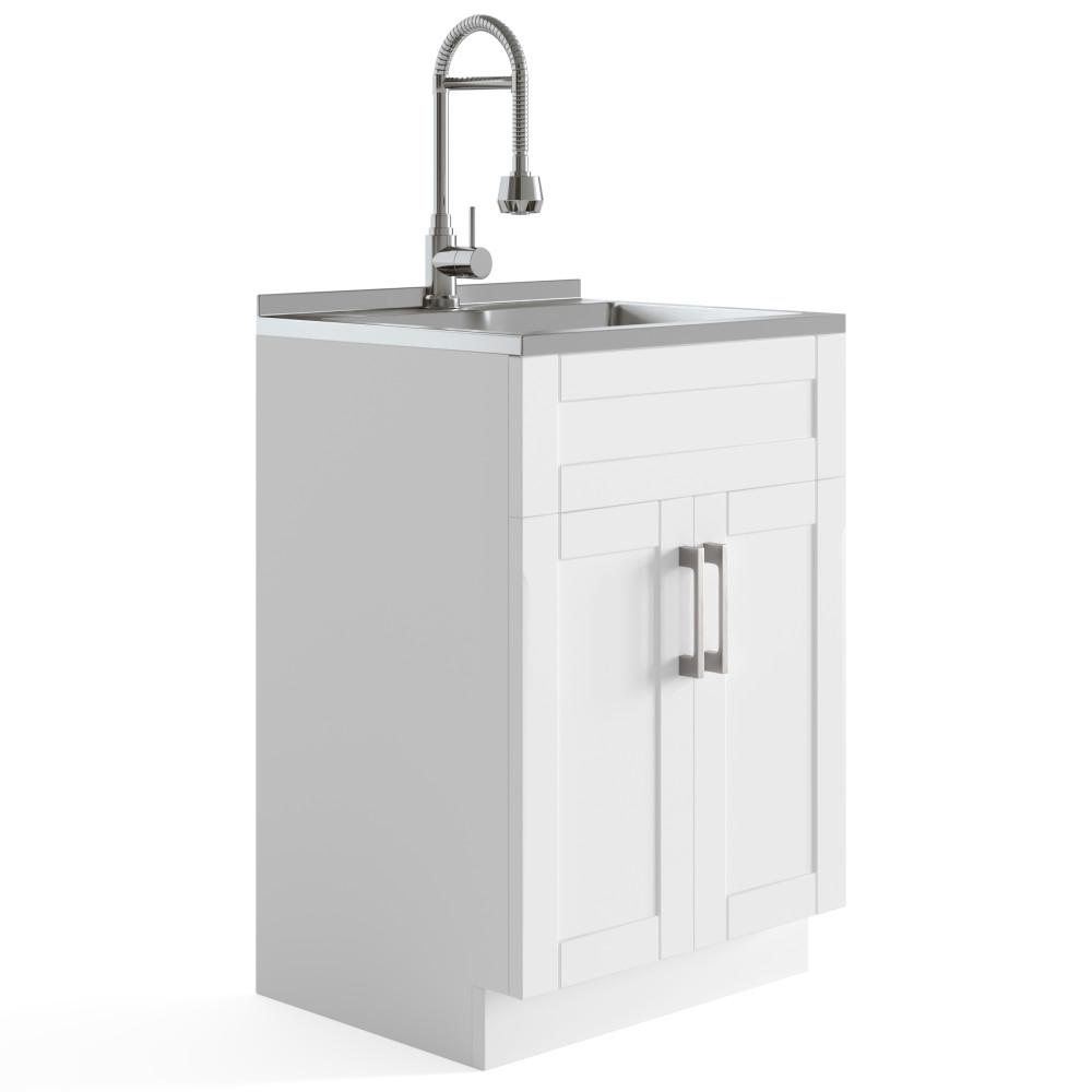 Pure White | Hennessy Stainless Steel Laundry Cabinet