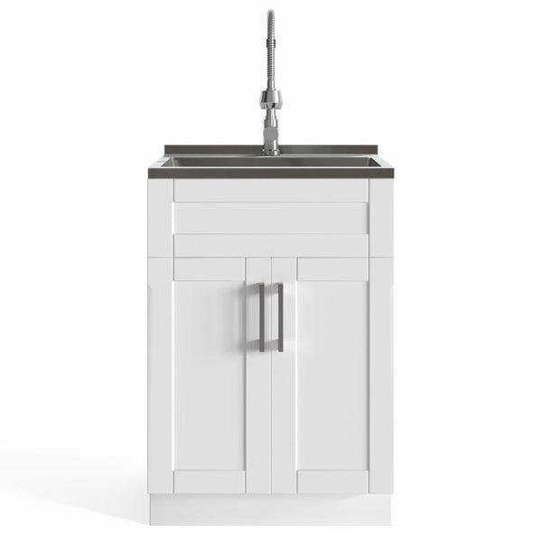 Pure White | Hennessy Stainless Steel Laundry Cabinet