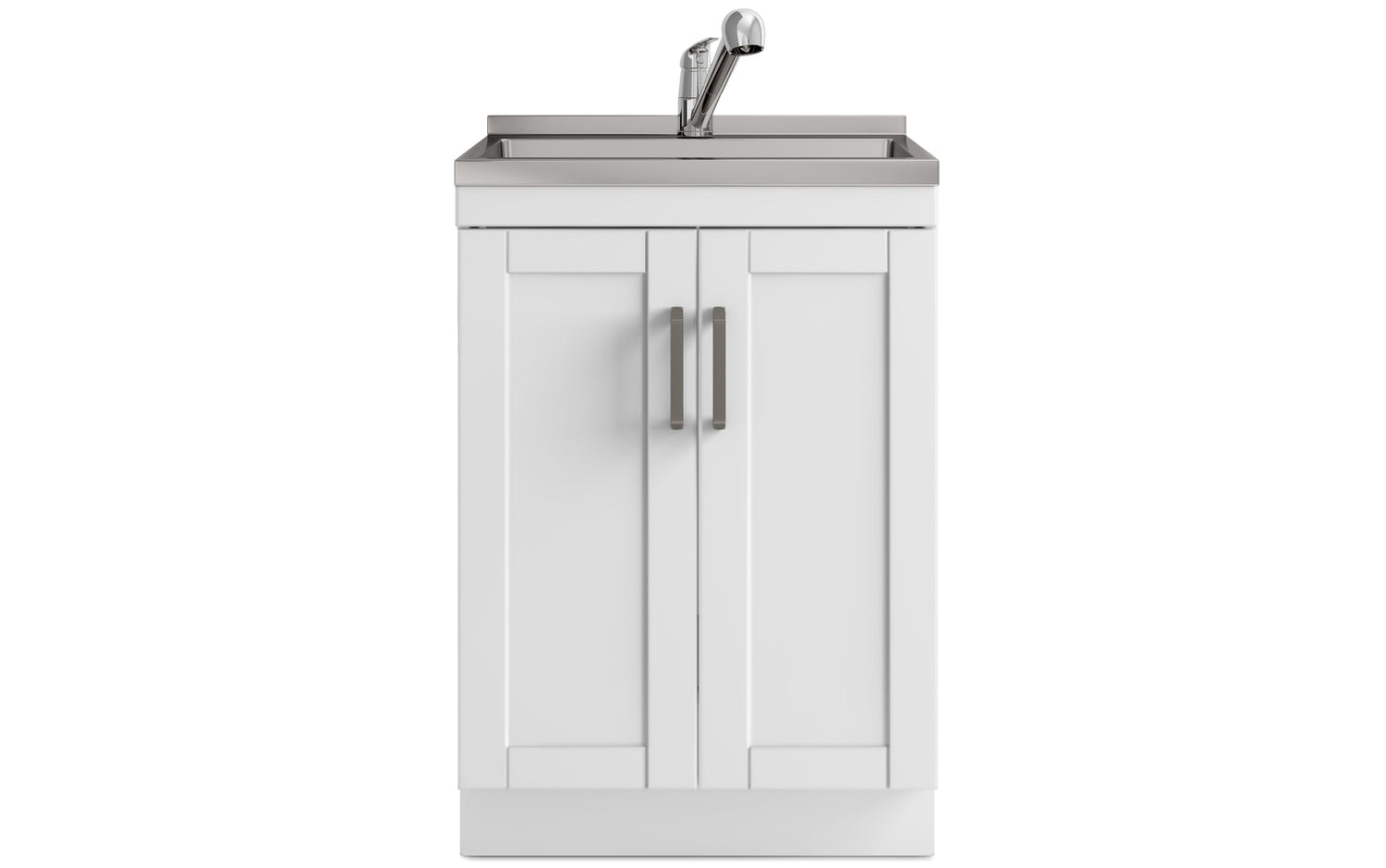 Kyle 24 inch Laundry Cabinet with Faucet and Stainless Steel Sink
