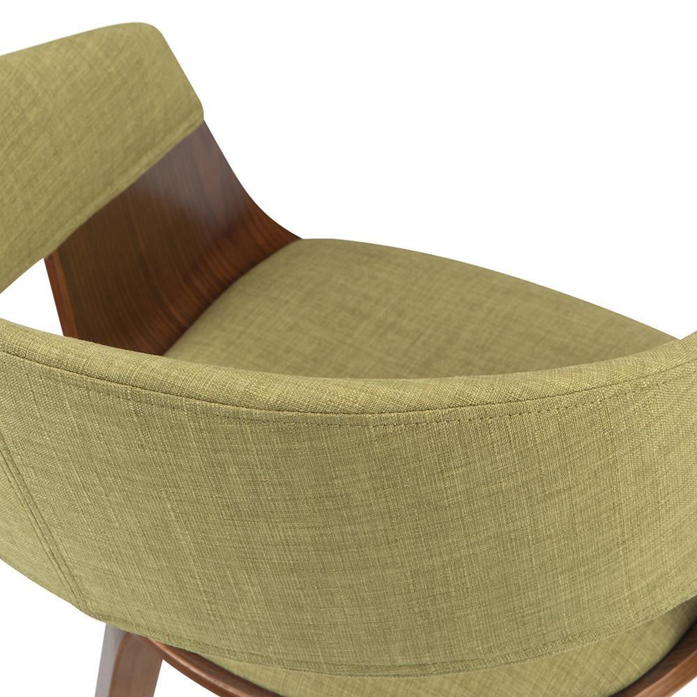Acid Green Walnut Linen Style Fabric | Lowell Bentwood Dining Chair
