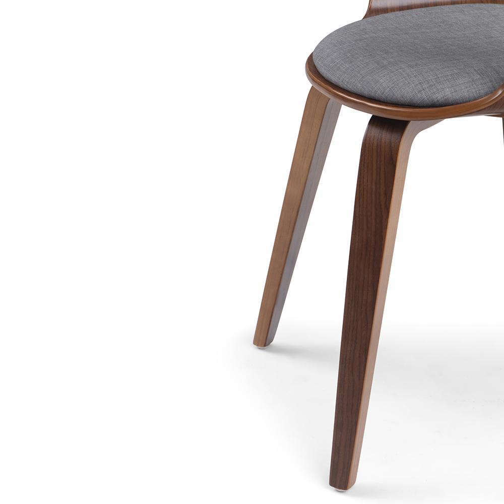 Light Grey Walnut Linen Style Fabric | Lowell Bentwood Dining Chair