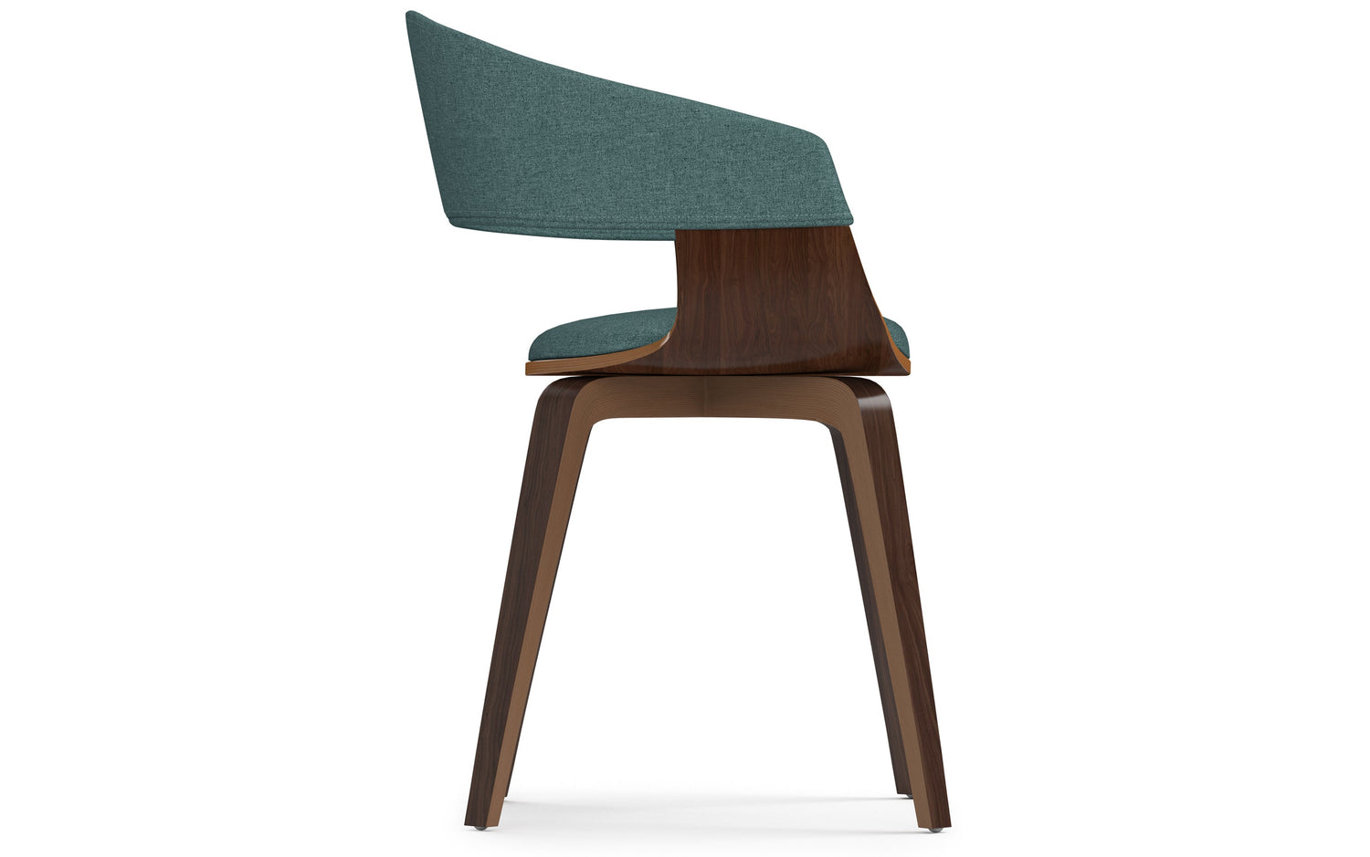 Light Turquoise Blue Walnut Linen Style Fabric| Lowell Bentwood Dining Chair