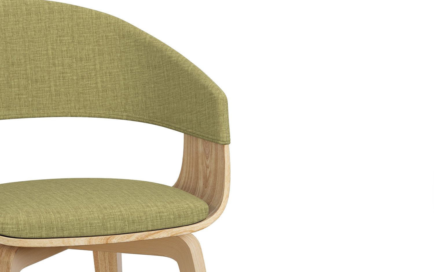 Acid Green Natural Oak Linen Style Fabric | Lowell Bentwood Dining Chair