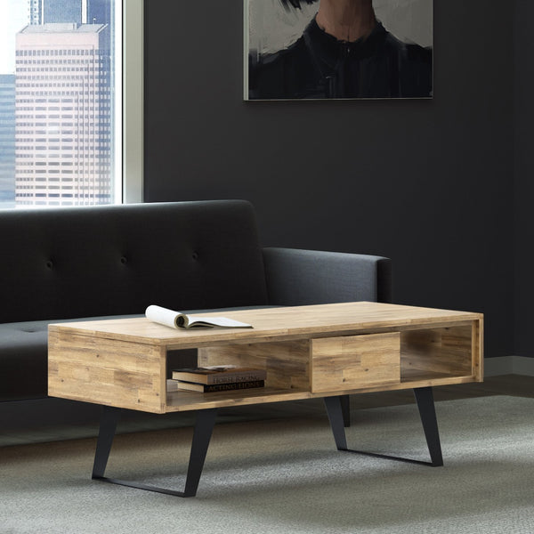 Distressed Golden Wheat Acacia | Lowry Coffee Table