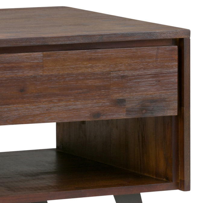 Distressed Charcoal Brown | Lowry End Table