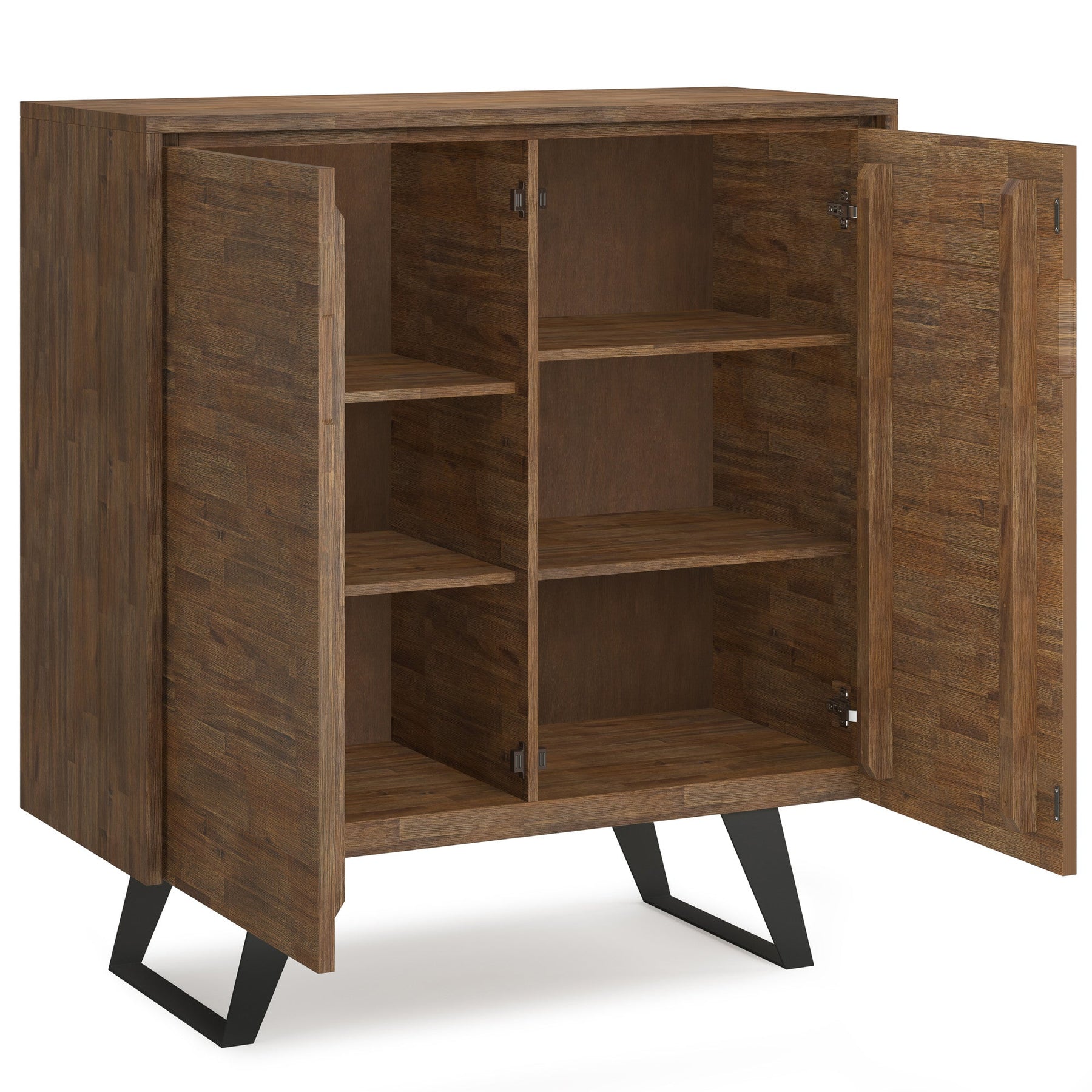 Rustic Natural Aged Brown Acacia | Lowry Medium Storage Cabinet