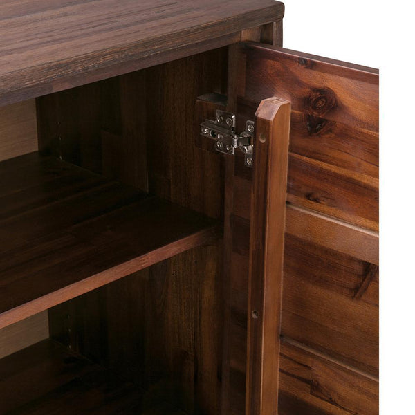 Distressed Charcoal Brown Acacia | Lowry Medium Storage Cabinet