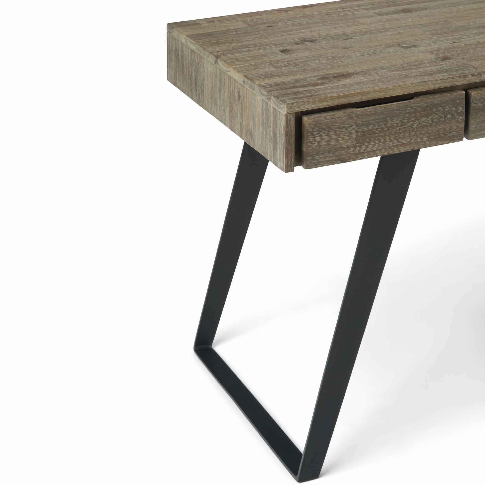 Distressed Grey Solid Wood - Acacia | Lowry Desk