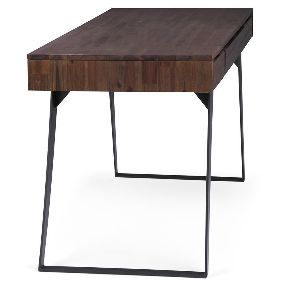 Distressed Charcoal Brown Solid Wood - Acacia | Lowry Desk