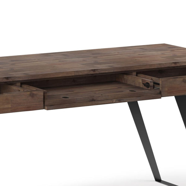 Rustic Natural Aged Brown Acacia | Lowry Large Desk
