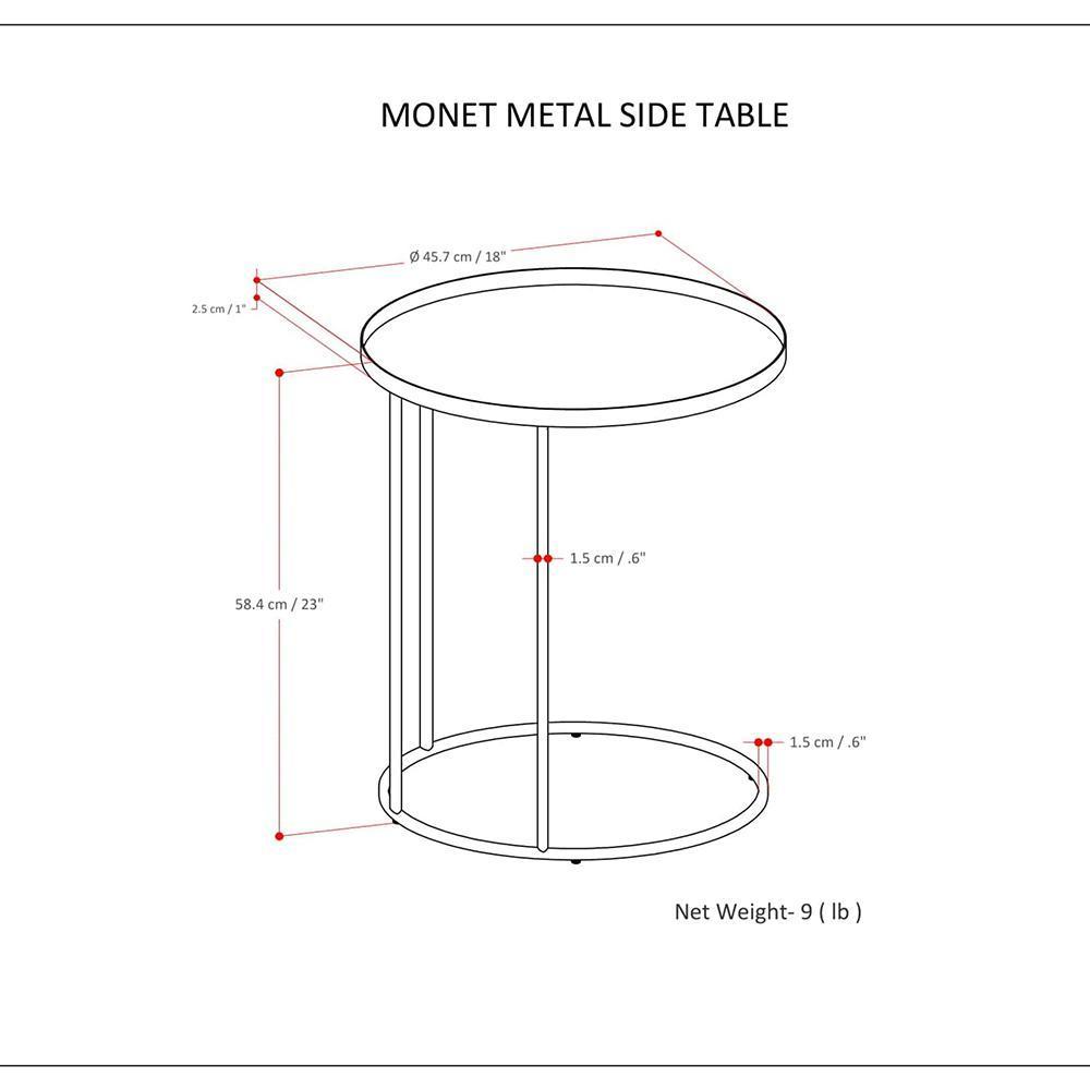 Monet Metal Side Table