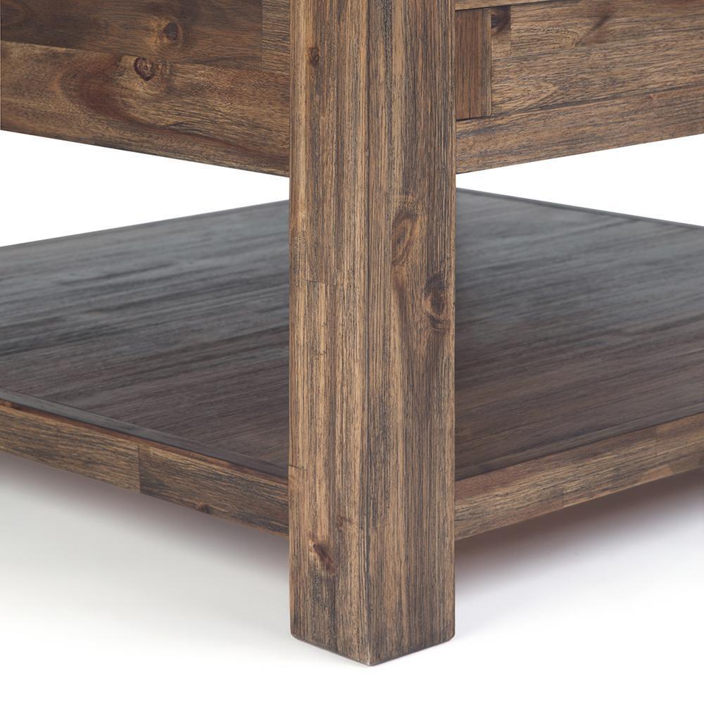 Rustic Natural Aged Brown | Monroe Square Coffee Table
