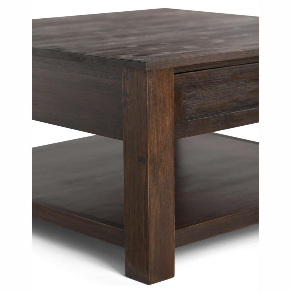 Distressed Charcoal Brown | Monroe Square Coffee Table