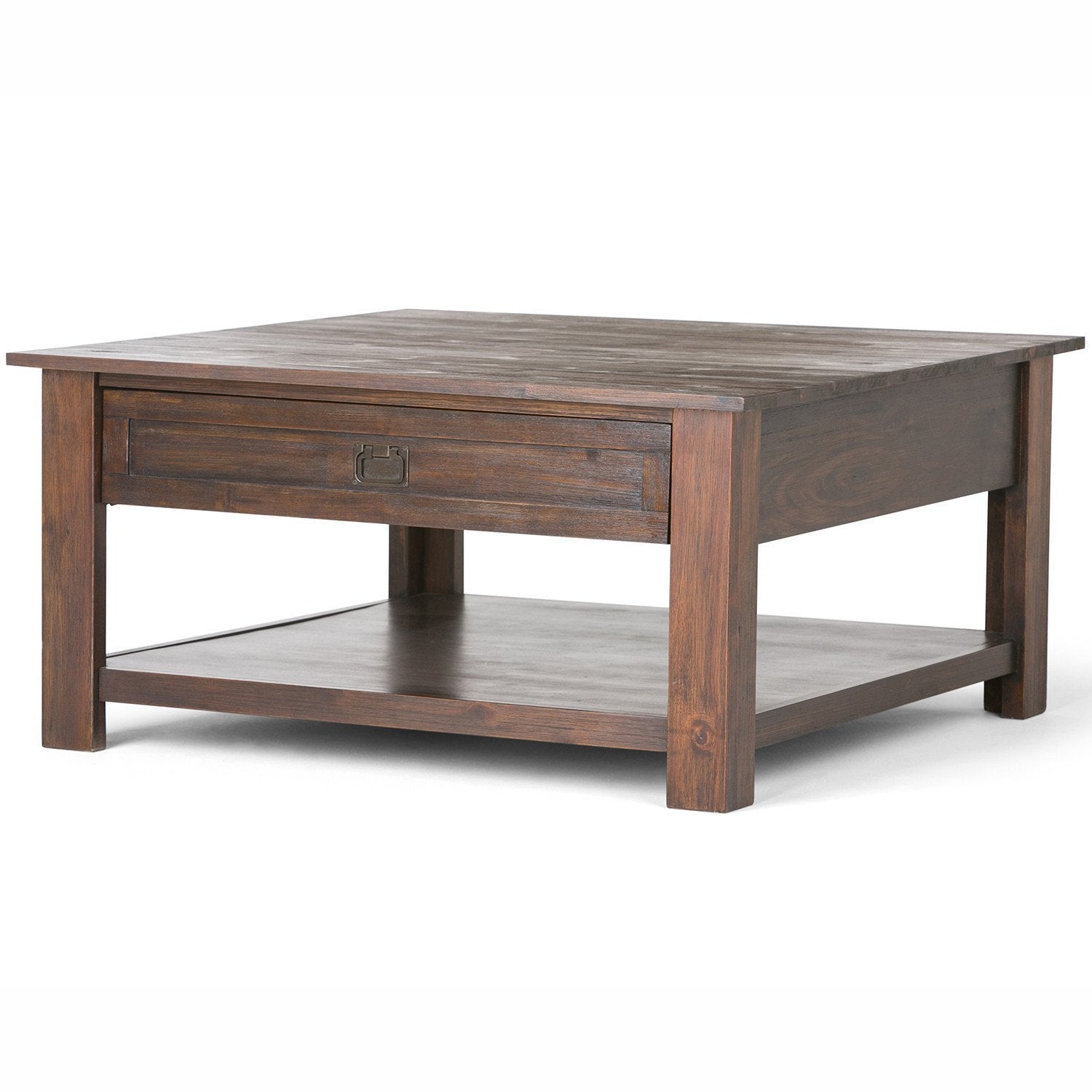 Distressed Charcoal Brown | Monroe Square Coffee Table