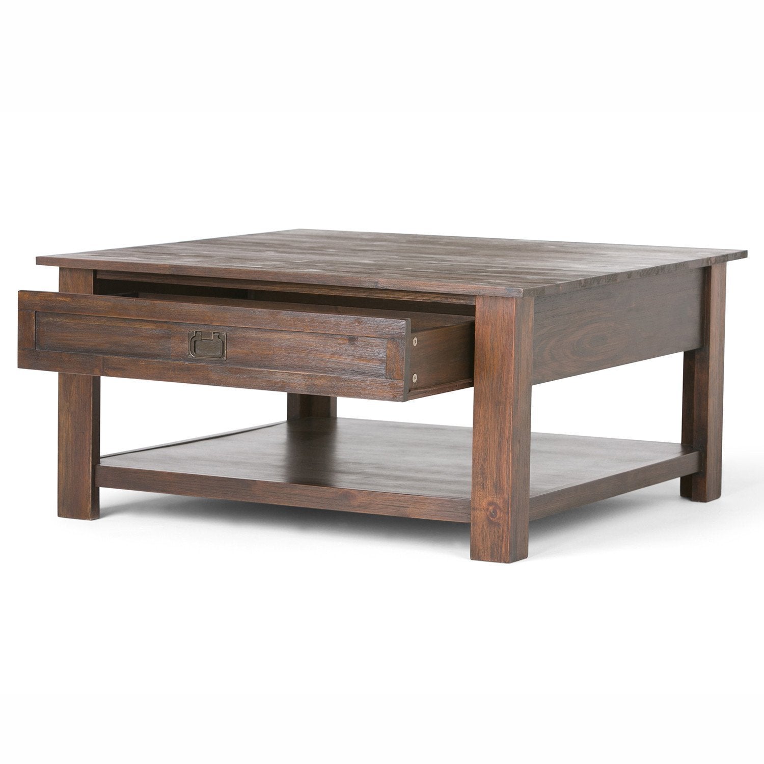 Distressed Charcoal Brown | Monroe Square Coffee Table