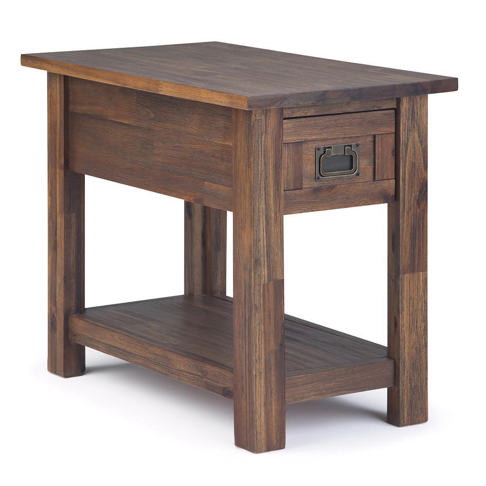 Distressed Charcoal Brown | Monroe Narrow Side Table