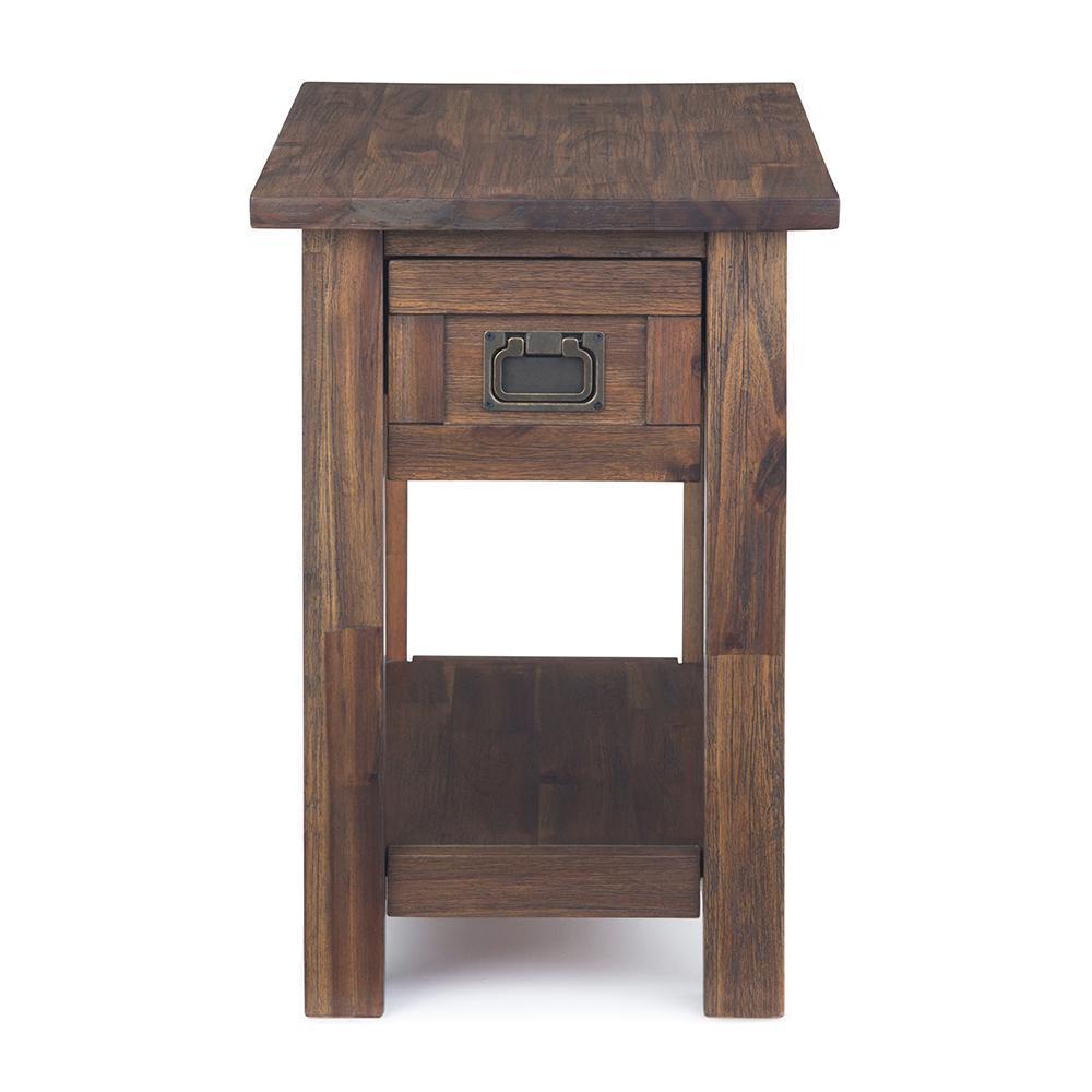 Distressed Charcoal Brown | Monroe Narrow Side Table