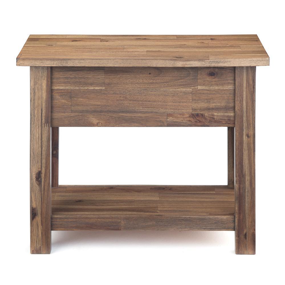 Rustic Natural Aged Brown | Monroe Narrow Side Table