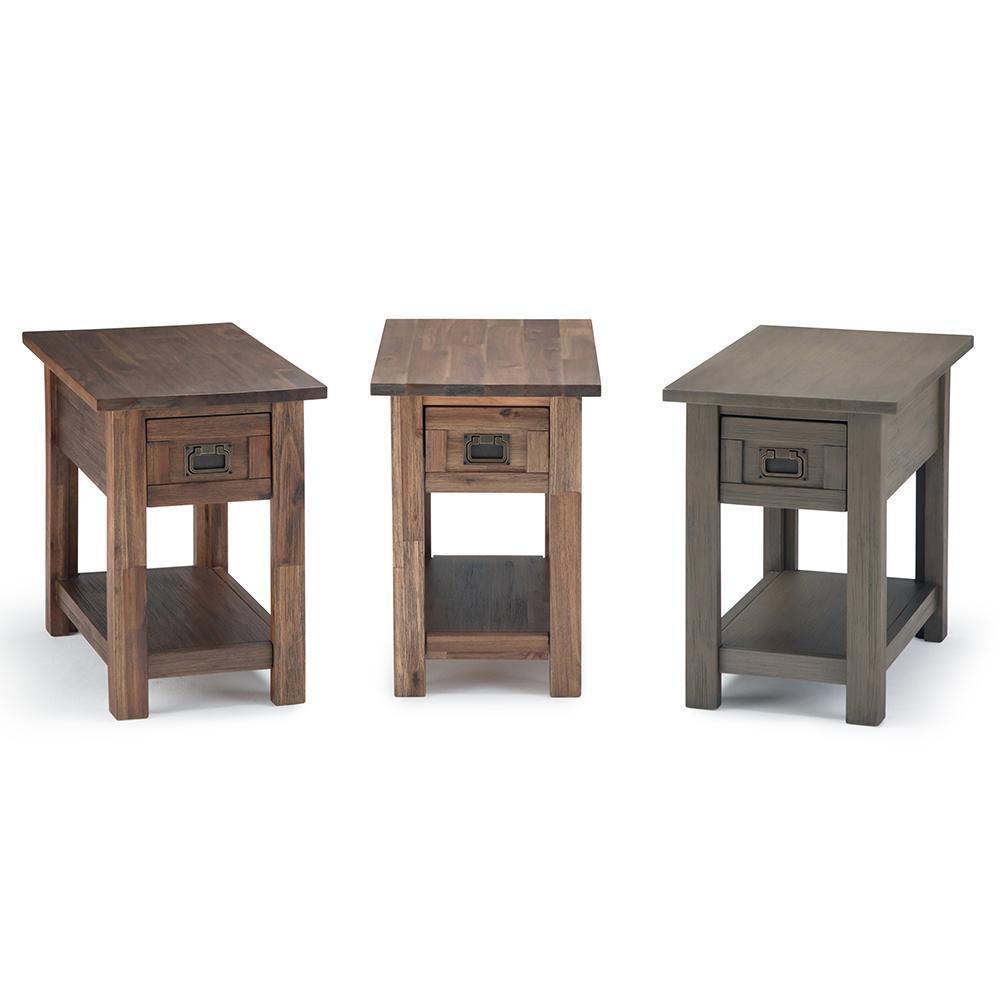 Rustic Natural Aged Brown | Monroe Narrow Side Table
