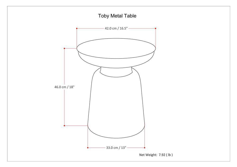 Gold | Toby Metal Accent Table