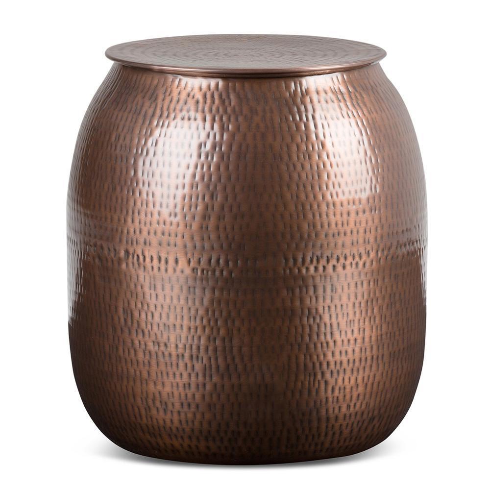 Antique Copper | Griffen Metal Storage Accent Table
