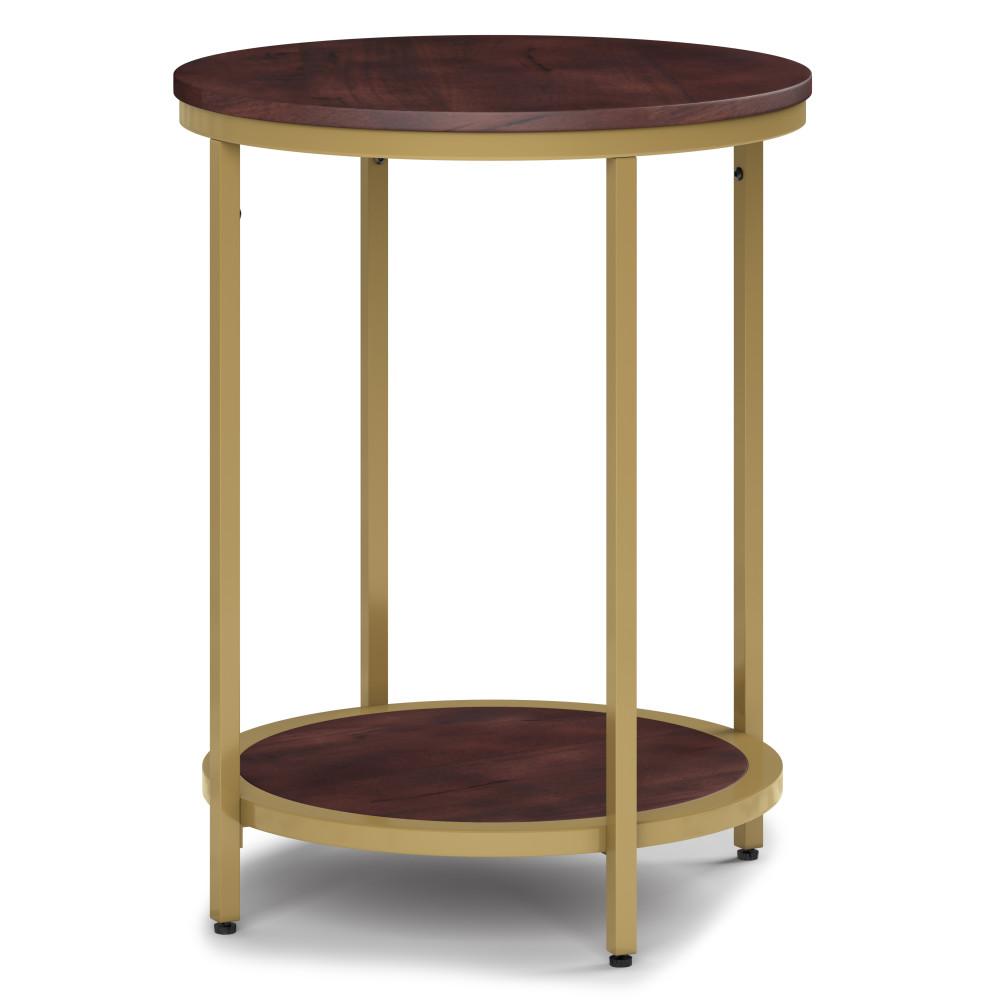 Dark Brown Gold | Jenna Round Side Table