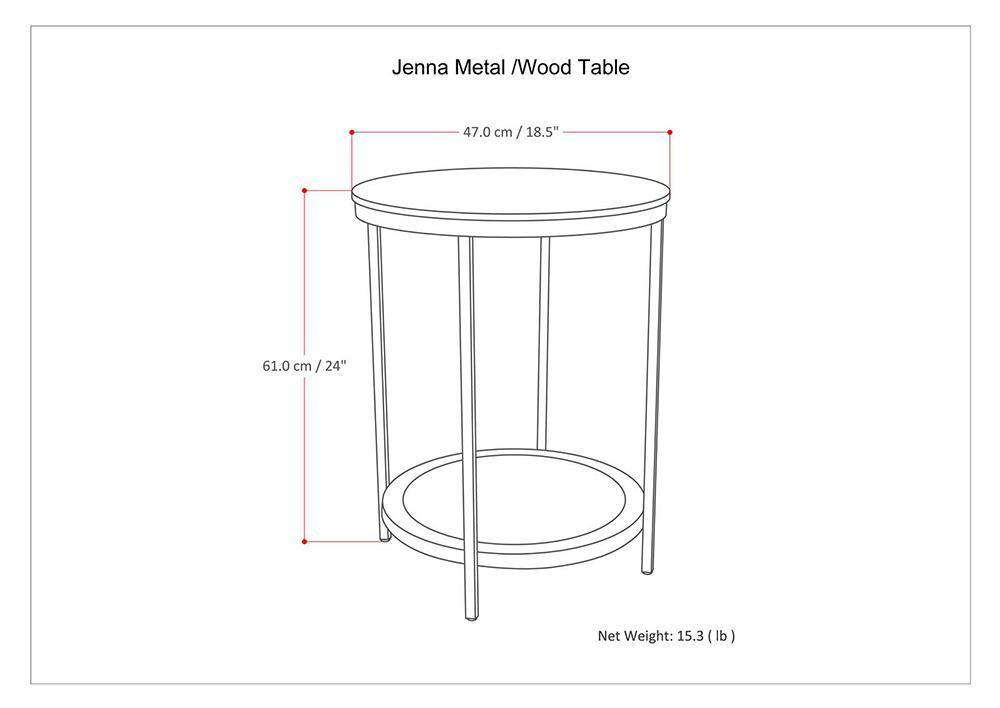 Natural Black | Jenna Round Side Table