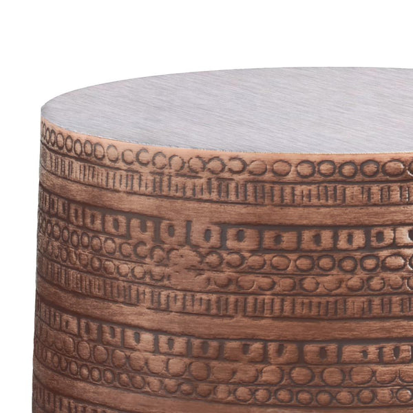 Antique Copper | Johnsen Large Metal Accent Table