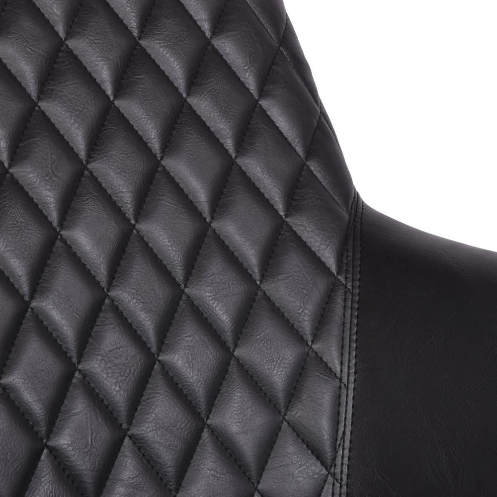 Distressed Black Distressed Vegan  Leather | Goodwin Swivel Office Chair