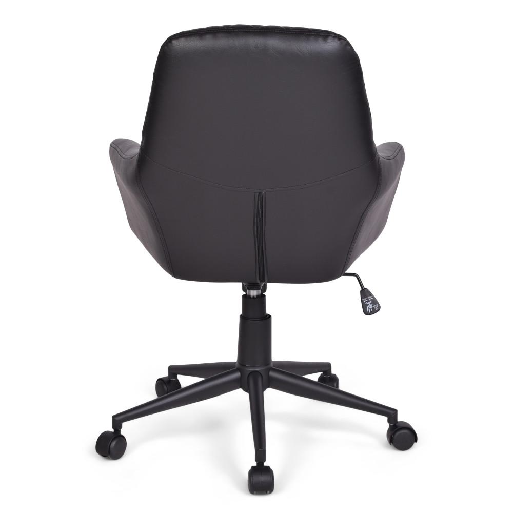 Distressed Black Distressed Vegan  Leather | Goodwin Swivel Office Chair