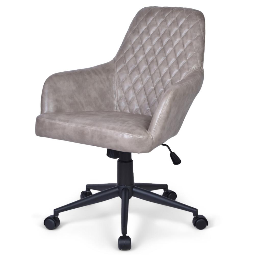 Distressed Grey Distressed Vegan  Leather | Goodwin Swivel Office Chair