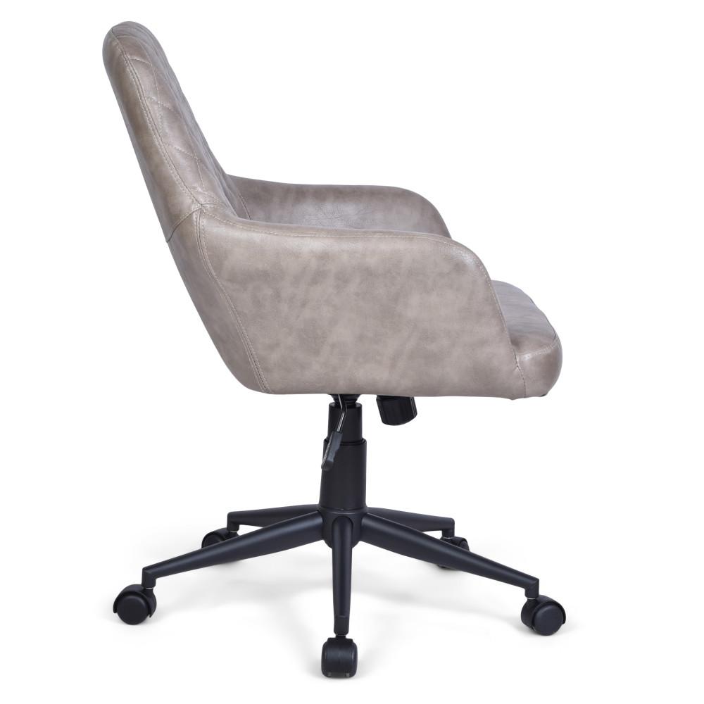 Distressed Grey Distressed Vegan  Leather | Goodwin Swivel Office Chair